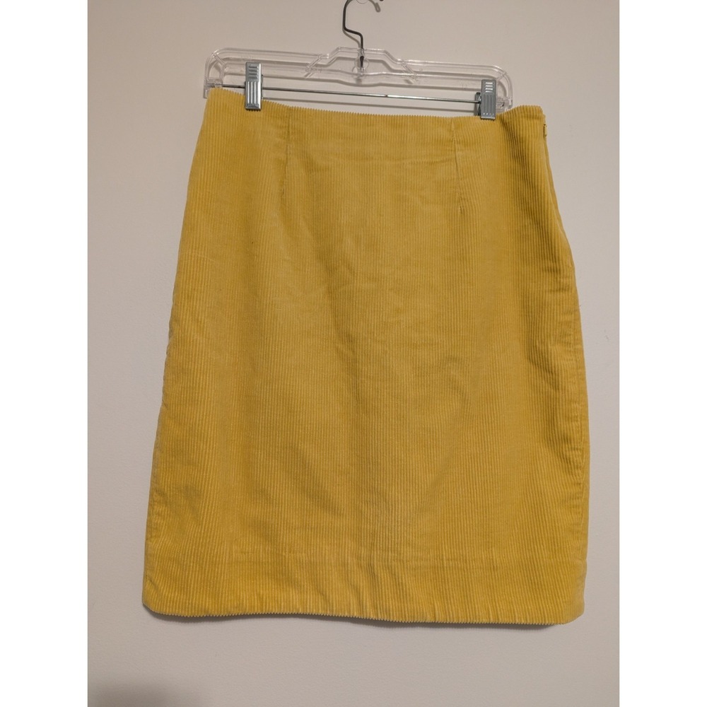 Maeve by Anthropologie Yellow Corduroy Short Skirt Womens Size 4 / 30‎ Back Slit